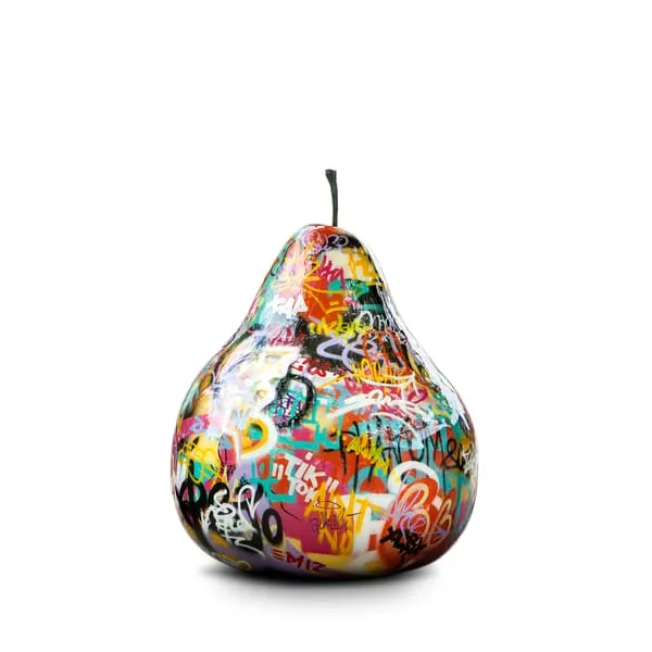 Pear Fruit Sculpture - Graffiti Design image
