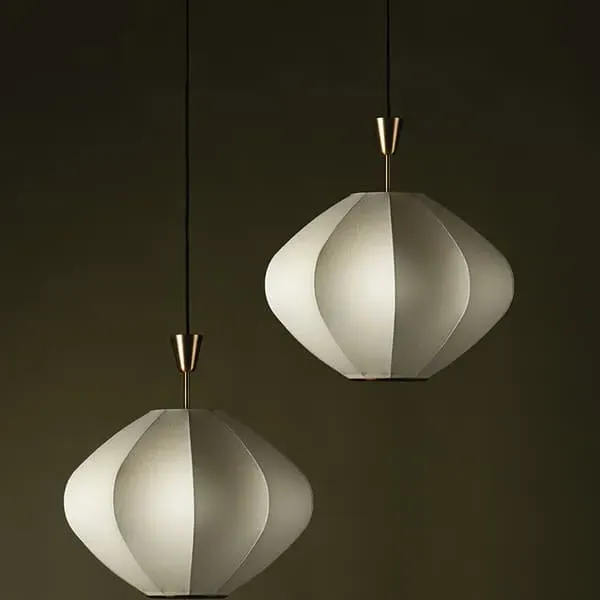 Pendant Light Japandi Design - Brass, Patina Finish