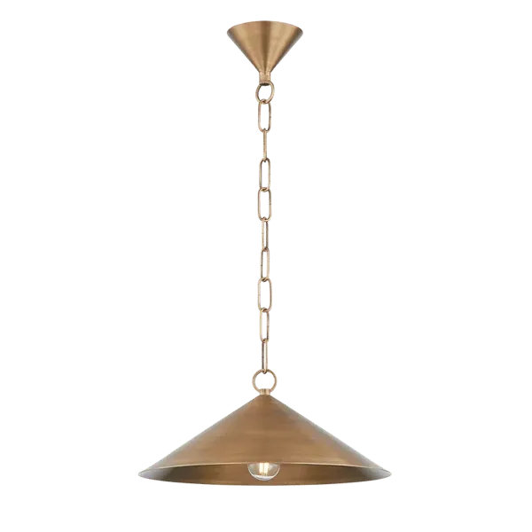 Pendant Light with Patina Finish - Brass
