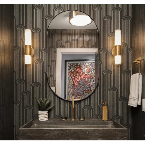 Penz Cylindrical Wall Light - Brass, Glass