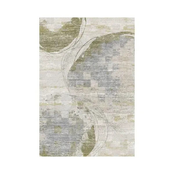 Persian Style Rug with Chequered Pattern - Sandy, Woven image