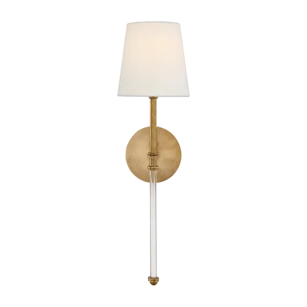 Petite Wall Light with Shade - Antique Brass, Metal image