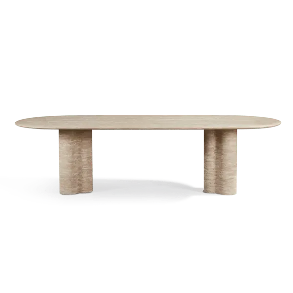 Pill Dining Table - Natural, Travertine image