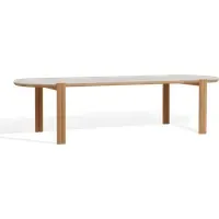Pill Dining Table - Natural, Travertine