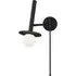 Pivot Wall Light with Globe - Black, Steel