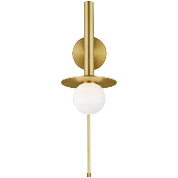 Pivot Wall Light with Globe - Brass, Steel