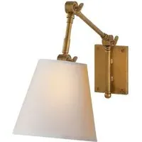 Pivoting Wall Light with Arm - Brass, Metal
