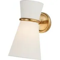 Pivoting Wall Light with Shade - Brass