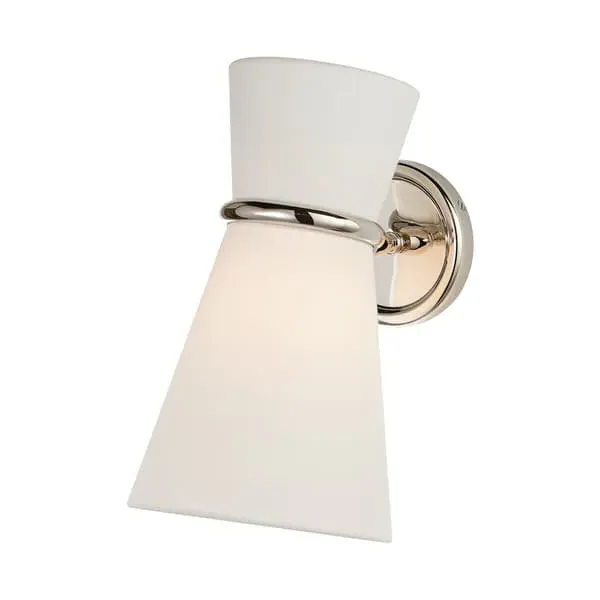 Pivoting Wall Light with Shade - Nickel