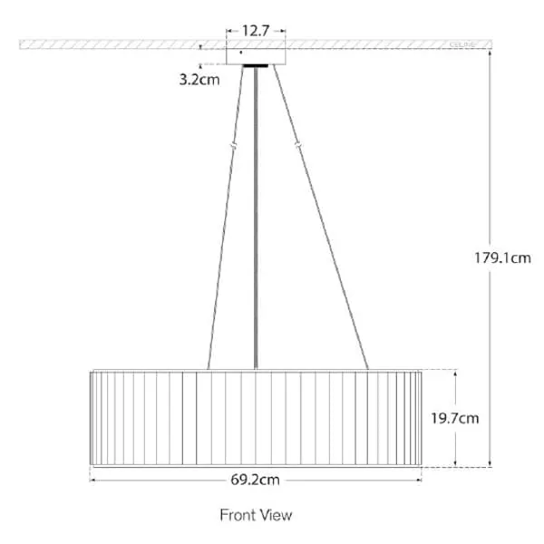 Pleated Pendant Light - Polished Nickel