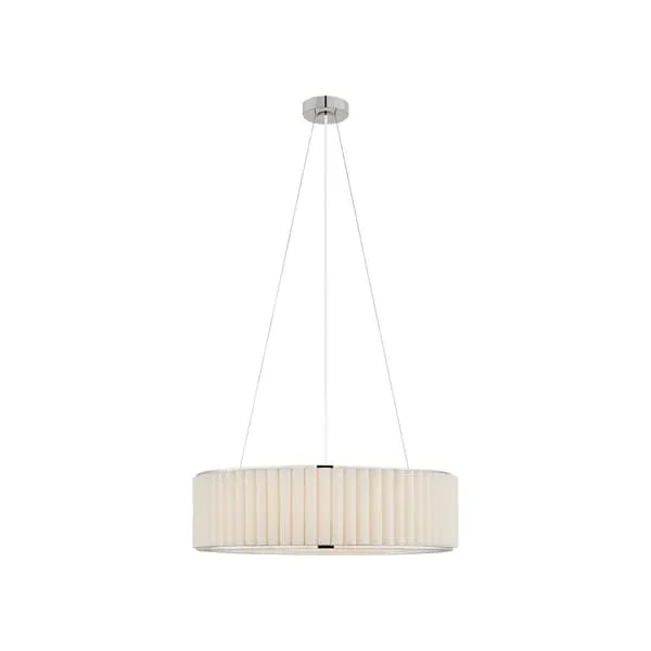 Pleated Pendant Light - Polished Nickel