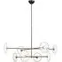 Radial Glass Disc Chandelier - Brass, Glass