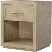 Raffles 1 Drawer Bedside Table with Shelf - Natural, Ash Wood