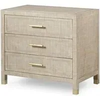 Raffles Nightstand with 3 Drawers - Natural, Ash Wood