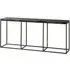 Raife Console Table - Dark Metal, Petrified Wood