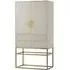 Reagan Bar Cabinet with LED Lighting - Two-Tone, Ash