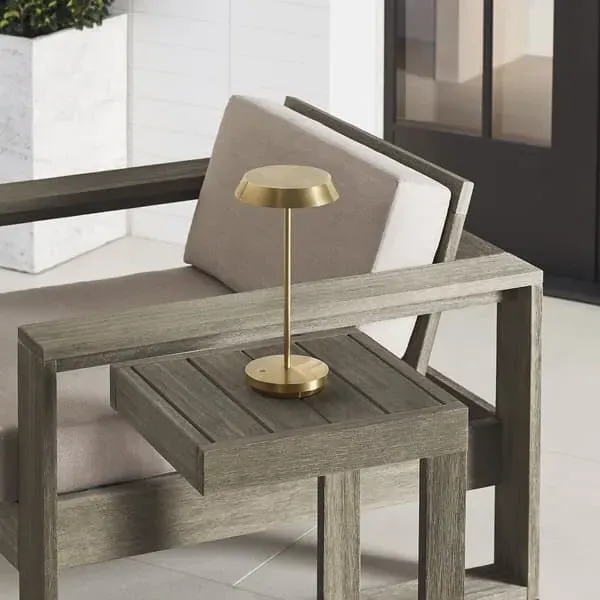 Rechargeable Table Lamp - Natural Brass