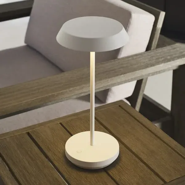 Rechargeable Table Lamp - White, Matte
