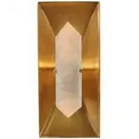 Rectangle Wall Light with Quartz - Brass