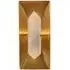 Rectangle Wall Light with Quartz - Brass