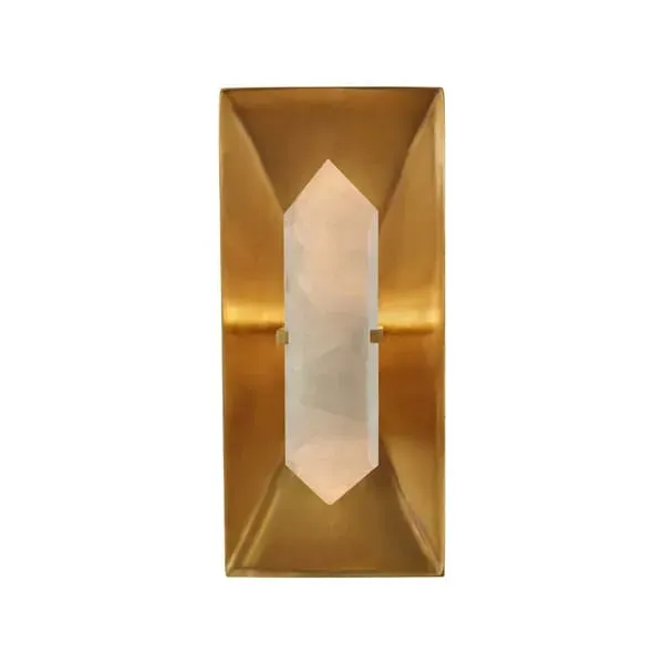 Rectangle Wall Light with Quartz - Brass image