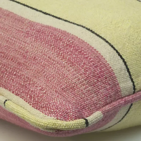 Rectangular Cushion with Feather Fill - Lime Rose