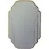 Rectangular Mirror with Art Deco Details - Gold, Metal