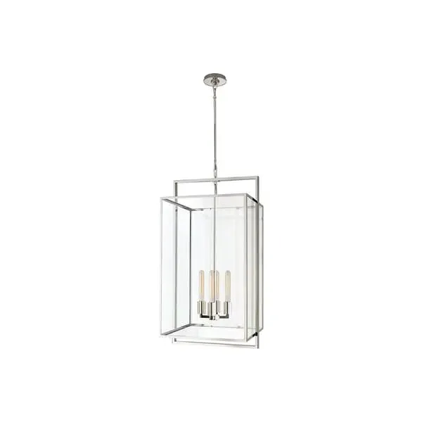 Rectangular Pendant Light - Nickel, Metal image