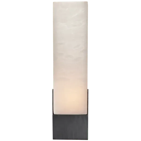 Rectangular Wall Light with Frosted Glass - Bronze