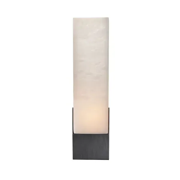 Rectangular Wall Light with Frosted Glass - Bronze image
