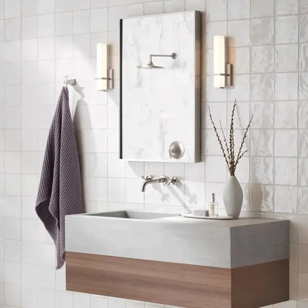 Rectilinear Wall Light - Nickel, Metal