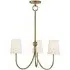 Reed Chandelier Light - Antique Brass