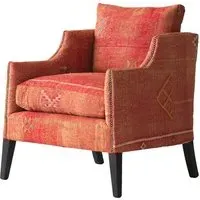 Regal Armchair Moroccan Pattern - Orange, Fabric