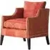 Regal Armchair Moroccan Pattern - Orange, Fabric