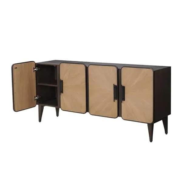 Renzo Sideboard with Storage - Natural, Oak Veneer