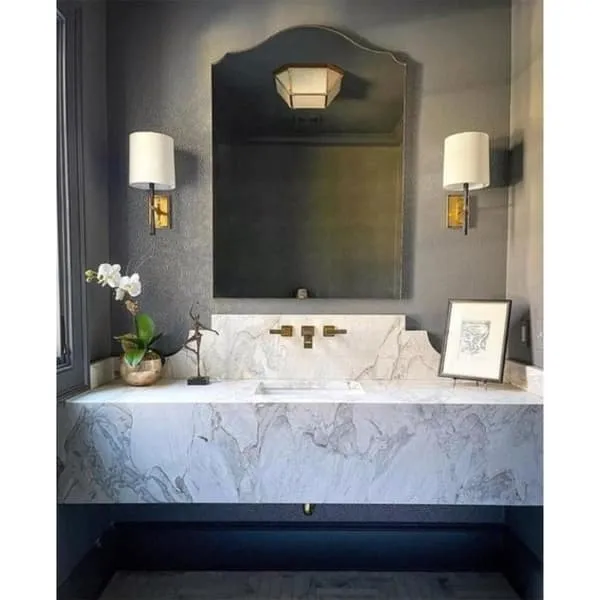 Ribbed Wall Light - Brass, Ebony Resin