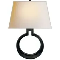Ring Wall Light with Paper Shade - Bronze