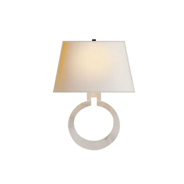 Ring Wall Light with Shade - Alabaster