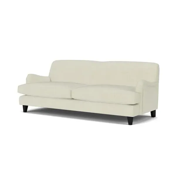Roll Arm Sofa with High Back - Light Neutral, Linen
