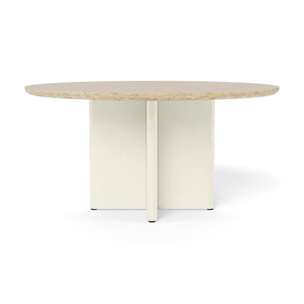 Round Caicos Dining Table - Bone, Aluminum