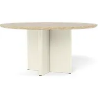 Round Caicos Dining Table - Bone, Aluminum