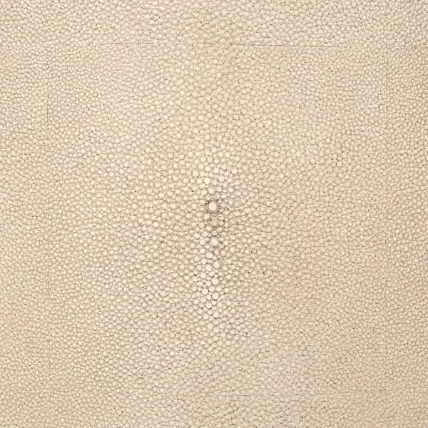 Round Coffee Table - Ivory, Faux Shagreen