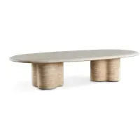 Round Coffee Table with Sculptural Base