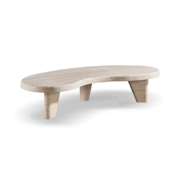 Round Coffee Table with Stone Finish image