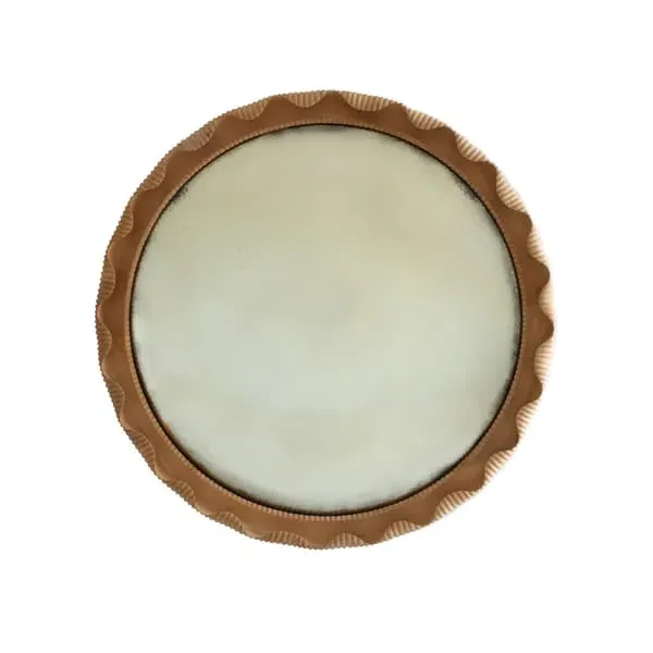 Round Convex Mirror - Mahogany Wood Frame image