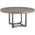 Round Dining Table - Light Oak, Steel Base
