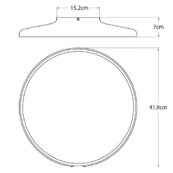 Round Flush Ceiling Light - Brass, Glass