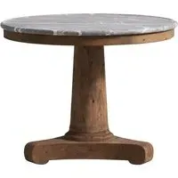 Round Michelangelo Dining Table - Grey, Marble
