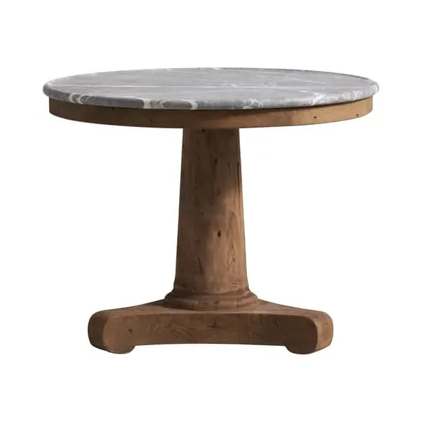 Round Michelangelo Dining Table - Grey, Marble image