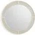 Round Mirror with Faux Shagreen Frame - White, Composite